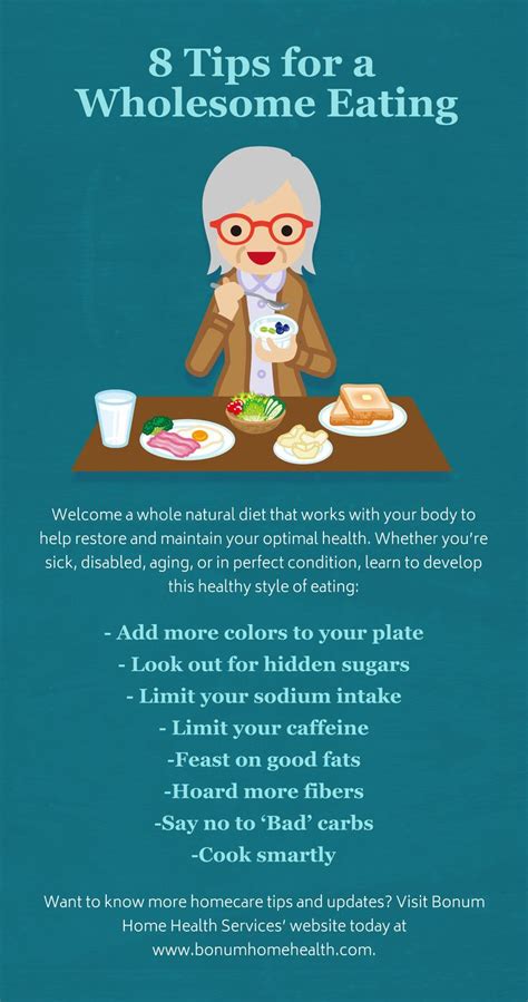 8 Tips For A Wholesome Eating Tips Eating Homehealth Home Health