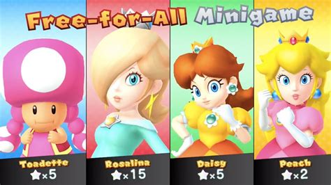 Mario Party 10 Whimsical Waters Toadette Rosalina Peach Daisy