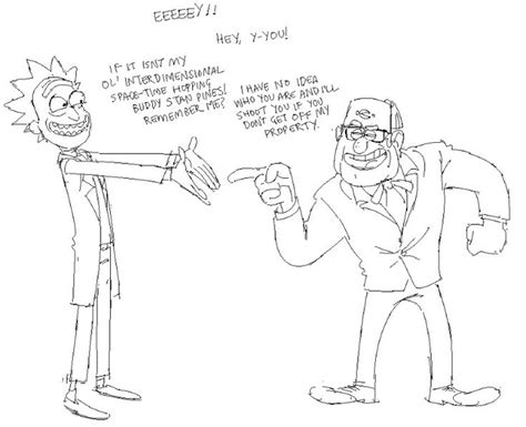 Rick And Morty Crossover With Gravity Falls Gravity Falls Crossover