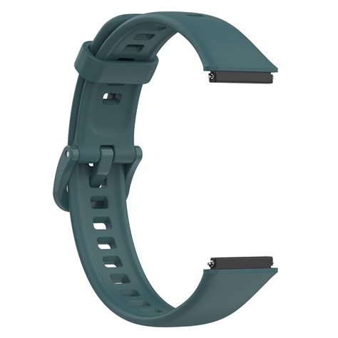 For Huawei Band 7 Silicone Watch Band Dark Green