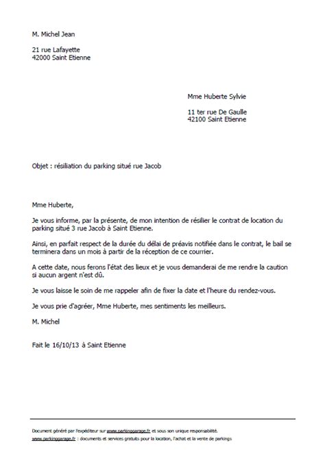 Le modèle de lettre de résiliation de bail d'1 mois. modele de lettre resiliation bail 3 mois