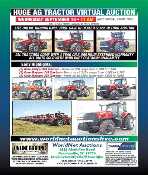 Auction Photos Heavy Machinery Farm Equipment World Net Auctions