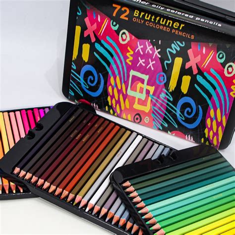 Colored Pencils Professional Set Of 72120180 Colors Soft Wax Based