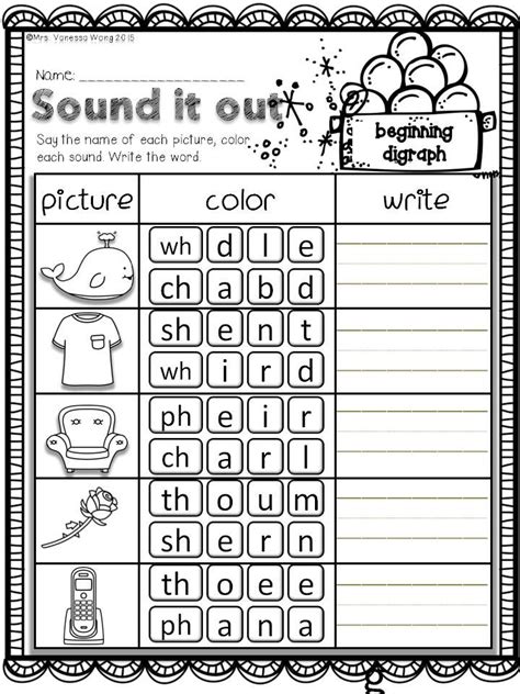 Phonics Vocabulary And Math For First Grade Worksheets Learning How