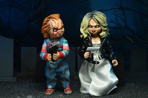 Bride Of Chucky 8″ Scale Clothed Figure Chucky And Tiffany 2 Pack