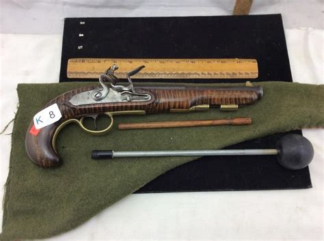 Vintage Black Powder Flintlock Pistol Live And Online Auctions On