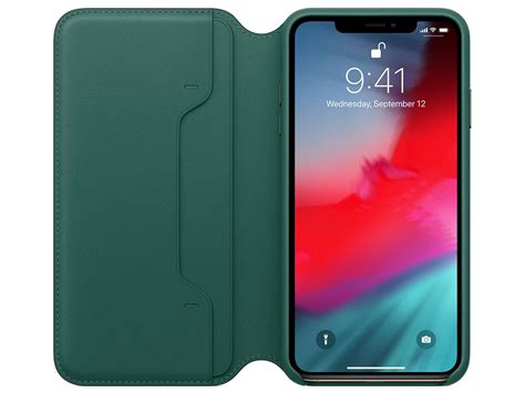 Apple iphone xs max smartphone. Apple Leather Folio Case Forest Green iPhone Xs Max