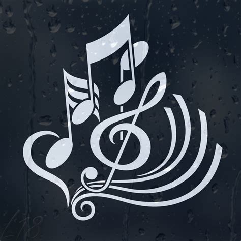 Glitter music note stickers by recollections™ is rated 4.6 out of 5 by 13. Treble Clef Car Graphic Decal Vinyl Adhesive Classic Music ...