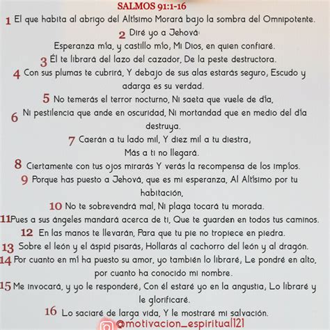 Salmo 91 De La Biblia Católica Completo Estudio Bíblico Salmos