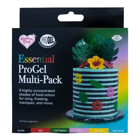 Essentials Multipack Progel Concentrated Food Colouring Cake Decorating