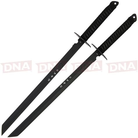 Buy The Hk 6183 Twin Black Ninja Swords Dna Leisure