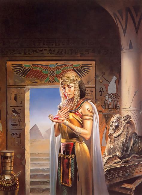 cléopâtre la princesse égyptienne art égyptien peinture à l huile sur toile peinte à la main