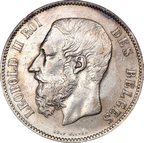 Βέλγιο Belgium 5 Francs 1873 Silver Κυκλοφορημένο