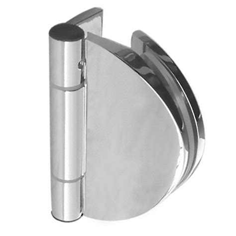 4x4 with 5/8 radius spring self closing door hinges. Wall-mounted Half Round Frameless Shower Door Hinge ...