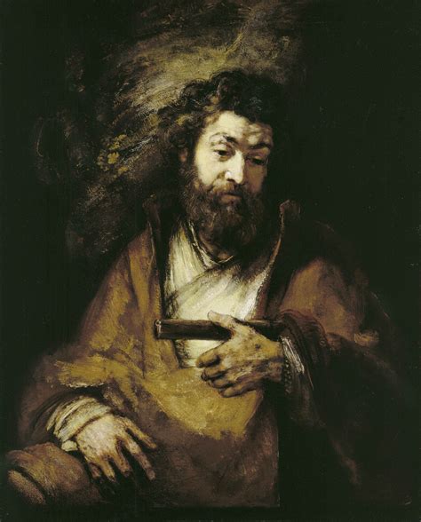 Rembrandt The Apostle Simon 1661 Oil On Canvas 983 X 79 Cm