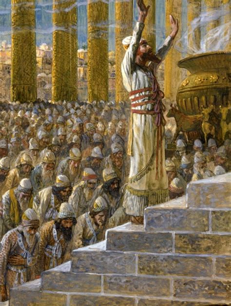 The video ends with the sacrifice of christ. Solomon Dedicates the Temple at Jerusalem by James Tissot ...