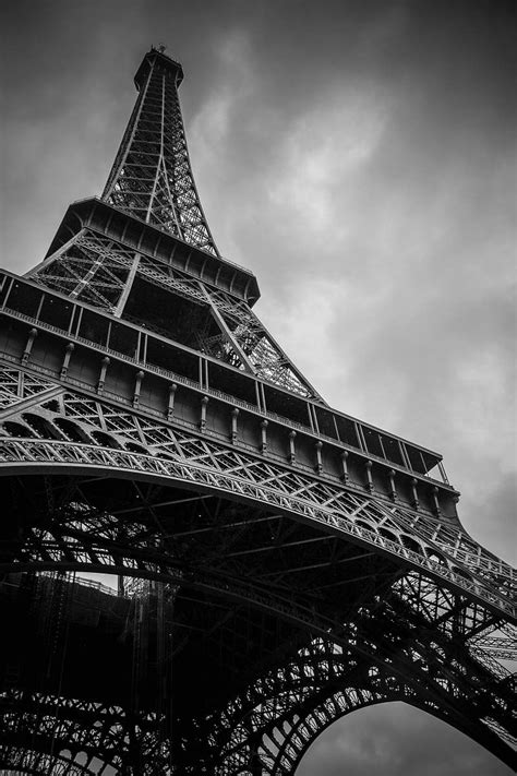 Tower Eiffel Tower Paris France Grayscale Photography Black And White