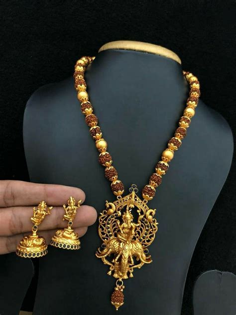 Temple jewellery long necklace