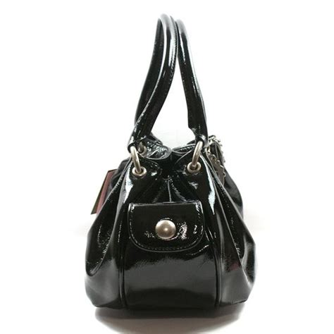 Juicy Couture Black Patent Leather Fluffy Handbag YHRU1923 Juicy
