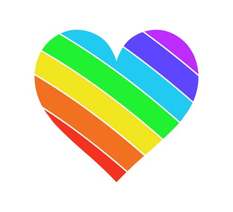 Rainbow Heart Color Rainbow Png Download 20001821