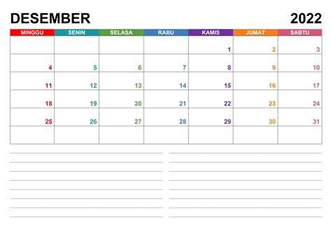Kalender Desember 2022 Kalender365su