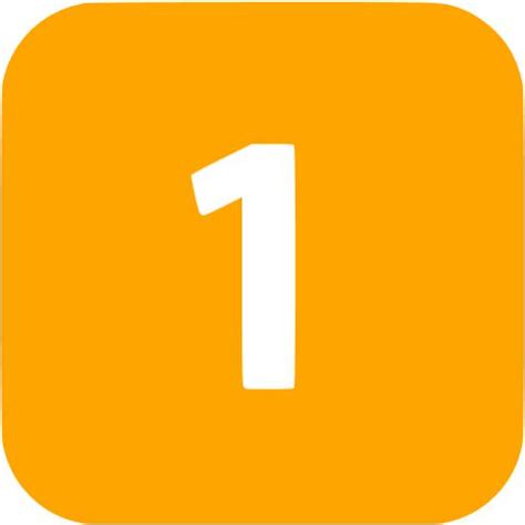 Orange 1 Filled Icon Free Orange Numbers Icons