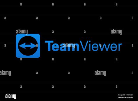 Teamviewer Logo Black Background Stock Photo Alamy
