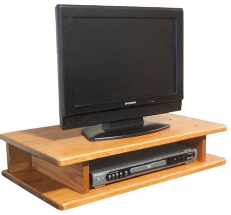 Flat Screen Solid Oak Tv Riser Traditional Entertainment Centers