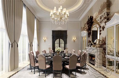 European Style Luxury Villa Rendering Interior Design