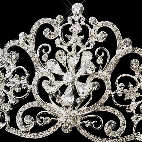 Rhinestone Floral Royal Wedding Tiara Elegant Bridal Hair Accessories