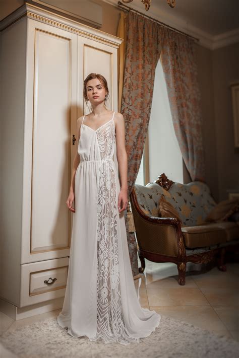 Long Pure Silk Nightgown With Lace F 42 This Nightgown Will Be The Best