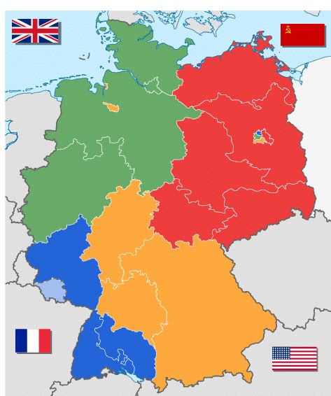 Map of europe 1936 1939. Division of Germany in occupation zones following World War II. The... | Download Scientific Diagram
