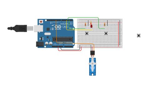 Circuit Design Servomotor Tinkercad