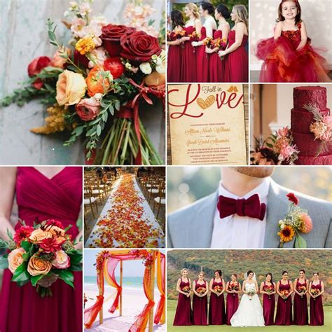 Cranberry And Orange Wedding Color Combo Theme Orange Wedding
