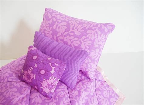 Purple Paisley Reversible Comforter Set For Barbie Doll Etsy