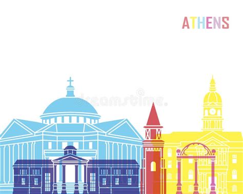 Athens Ga Skyline Pop Stock Vector Illustration Of Vector 95617328