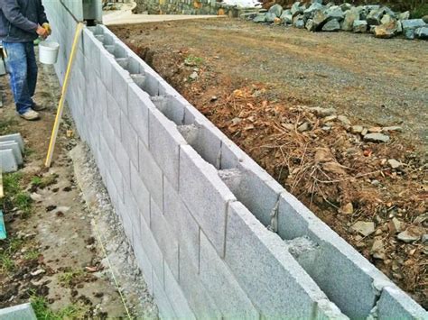Concrete Block Retaining Wall Construction