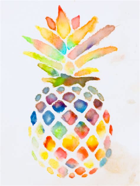 Watercolour Pineapple Watercolor Pineapple Pineapple Painting