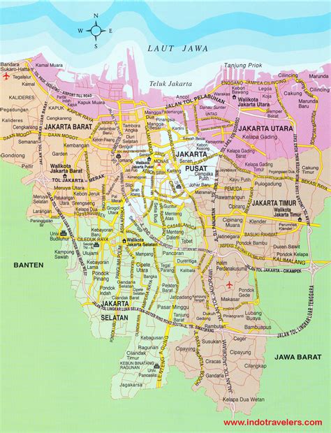 Peta Objek Wisata Jakarta Tempat Wisata Indonesia