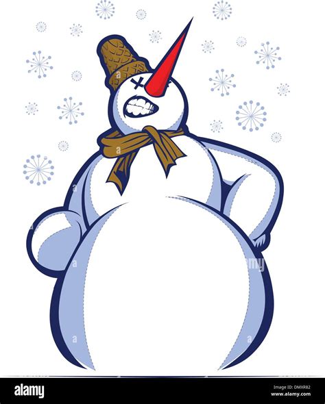 Cartoon Snowman Smile Stock Vector Image And Art Alamy