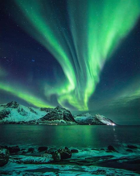 Aurora Magic In The Sky Abive Senja Norway 🇧🇻 Would You Like To See