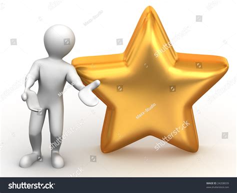 Man With Star Favourites 3d Stock Photo 24208039 Shutterstock