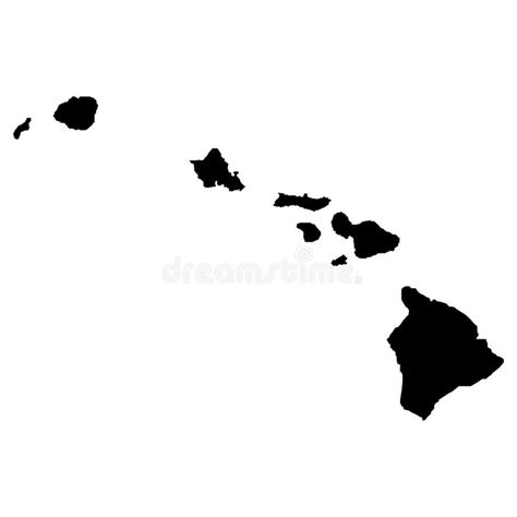 Hawaii Map On White Background Hawaiian Map Sign Hawaii State Map