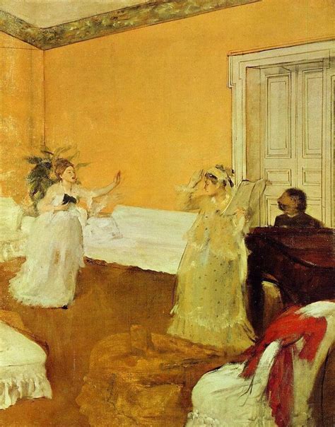 Though ironing will never be wholly automated its technology has progressed. The Rehearsal, 1873 by Edgar Degas