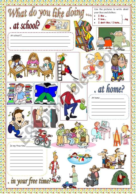 What Do You Like Doing Esl Worksheet By Mariaolimpia