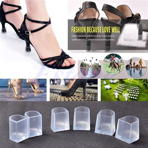Free Shipping Pair Clear Stiletto High Heel Protector Covers Shoes Stopper Footful Size S M L