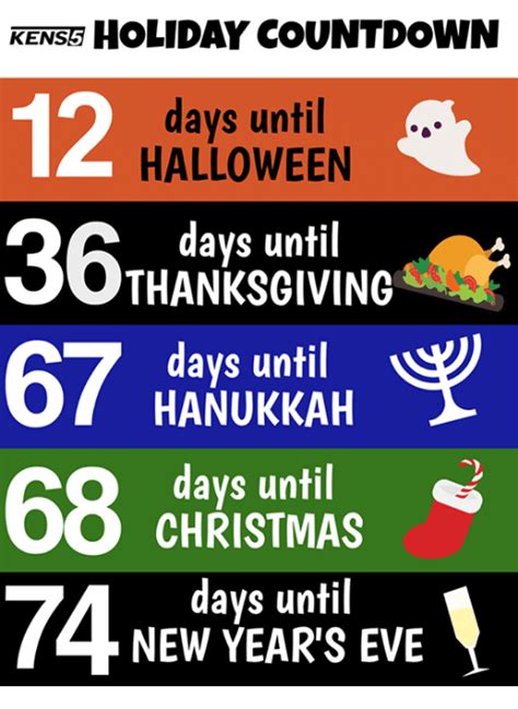 Kens Holiday Countdown Days Until Halloween Days Until