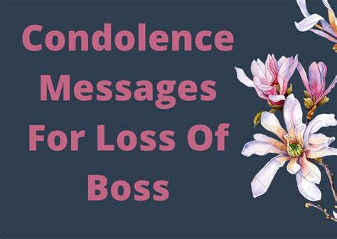 100 Messages Of Condolences To Boss Condulencemsg