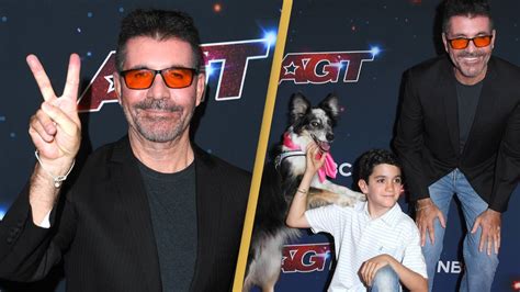 Americas Got Talents Simon Cowell Makes Rare Public Appearance With 9 Year Old Son Eric