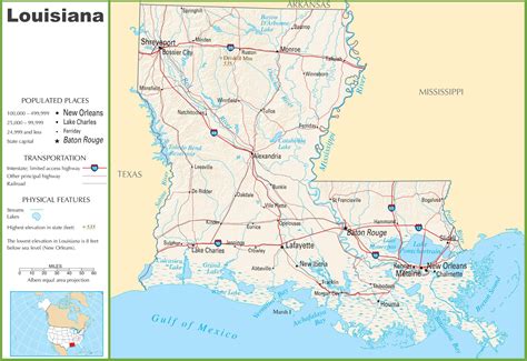 Louisiana State Highway Map Draw A Topographic Map